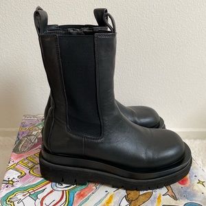 Jeffrey Campbell Tanked Chelsea leather boots
